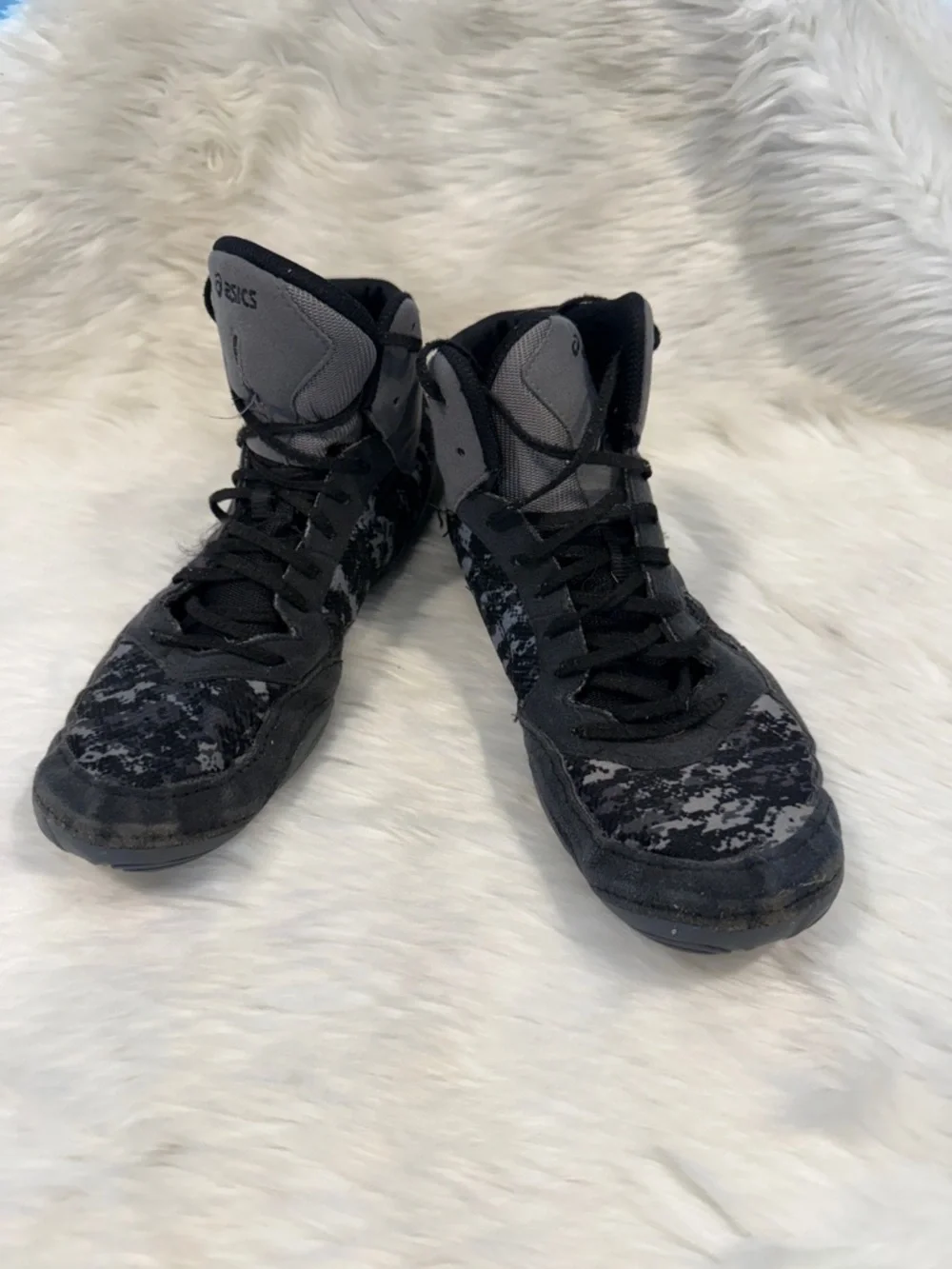 Asics Snapdown 2 Men's Wrestling Shoes  Camo Black/Grey Size 9 Lace